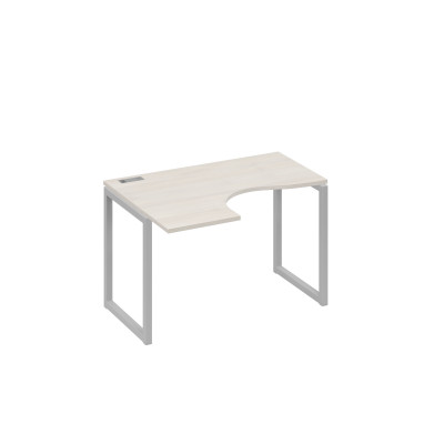 Стол "Классика" на металлокаркасе QUATTRO эргономичный левый дуб / металлокаркас серый А4 С4 031 ДШ