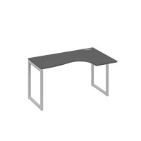 Стол металлокаркас QUATTRO эргономичный правый "Классика" антрацит премиум / металлокаркас серый А4 С4 034 АР