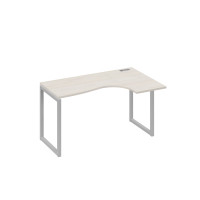 Стол металлокаркас QUATTRO эргономичный правый "Классика" дуб / металлокаркас серый А4 С4 034 ДШ