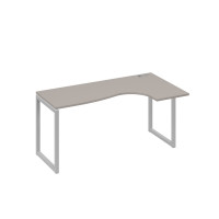 Стол правый "Классика" эргономичный на металлокаркасе QUATTRO мокко премиум / металлокаркас серый А4 С4 036 МП