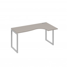 Стол правый "Классика" эргономичный на металлокаркасе QUATTRO мокко премиум / металлокаркас серый А4 С4 036 МП