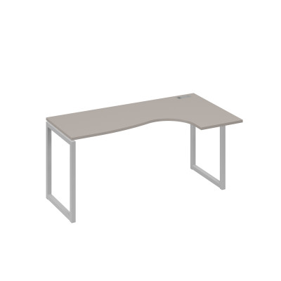 Стол правый "Классика" эргономичный на металлокаркасе QUATTRO мокко премиум / металлокаркас серый А4 С4 036 МП