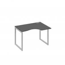 Стол эргономичный правый на каркас QUATTRO Классика антрацит премиум / металлокаркас серый А4 С4 042 АР
