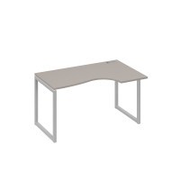 Стол правый "Классика" эргономичный на металлокаркасе QUATTRO мокко премиум / металлокаркас серый А4 С4 044 МП
