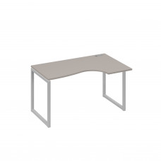 Стол правый "Классика" эргономичный на металлокаркасе QUATTRO мокко премиум / металлокаркас серый А4 С4 044 МП