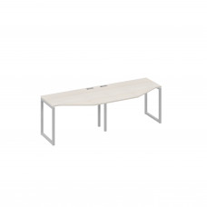 Рабочая станция (2х120) каркас QUATTRO столы Техно дуб / металлокаркас серый А4 С4 051-2 ДШ