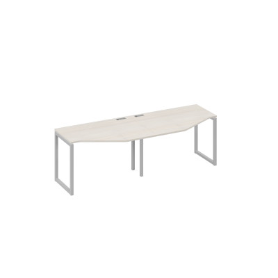 Рабочая станция (2х120) каркас QUATTRO столы Техно дуб / металлокаркас серый А4 С4 051-2 ДШ