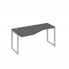 Стол левый "Техно" эргономичный на металлокаркасе QUATTRO антрацит премиум / металлокаркас серый А4 С4 055 АР