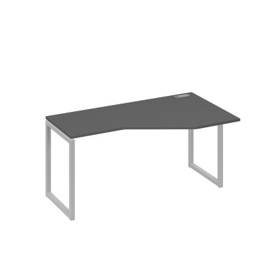 Стол "Техно" металлокаркас QUATTRO эргономичный правый антрацит премиум / металлокаркас серый А4 С4 056 АР