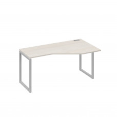 Стол "Техно" металлокаркас QUATTRO эргономичный правый дуб / металлокаркас серый А4 С4 056 ДШ