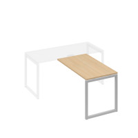 Брифинг-приставка на металлокаркасе QUATTRO натуральный дуб / металлокаркас серый А4 С4 074 НД