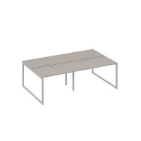 Станция на металлокаркасе QUATTRO 4х120 офисная мокко премиум / металлокаркас серый А4 С4 173-2 МП