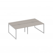 Станция на металлокаркасе QUATTRO 4х120 офисная мокко премиум / металлокаркас серый А4 С4 173-2 МП