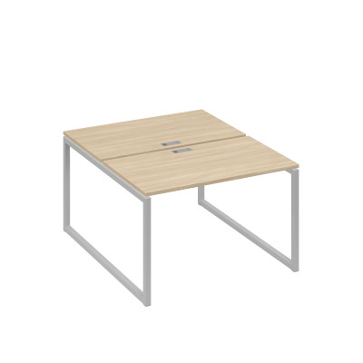 Рабочая станция 2х120 на металлокаркасе QUATTRO дуб скандинавский / металлокаркас серый А4 С4 173 ДК