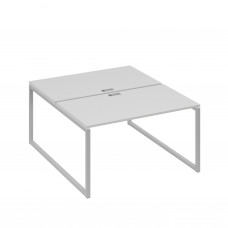 Рабочая станция QUATTRO (2х140) опоры металлокаркас серый / металлокаркас серый А4 С4 177 СЕ