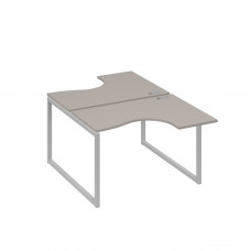 Рабочая станция эргономичная Классика каркас QUATTRO (2х120) мокко премиум / металлокаркас серый А4 С4 180 МП