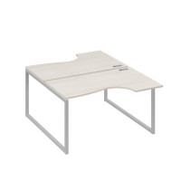 Рабочая станция каркас QUATTRO (2х140) столы Классика дуб / металлокаркас серый А4 С4 184 ДШ