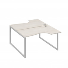 Рабочая станция каркас QUATTRO (2х140) столы Классика дуб / металлокаркас серый А4 С4 184 ДШ