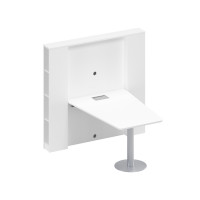 Стол для переговоров откидной белый премиум А4 9101 БП