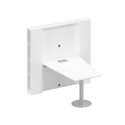 Стол для переговоров откидной белый премиум А4 9101 БП