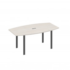 Стол фигурный 180 с металлокаркасом UNO дуб / металлокаркас антрацит А4 А1 112 ДШ