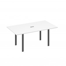 Стол 180 на металлокаркасе UNO для переговоров белый премиум / металлокаркас антрацит А4 А1 122 БП
