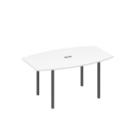 Стол 160 для переговоров на каркасе DUE белый премиум / металлокаркас антрацит А4 А2 111 БП