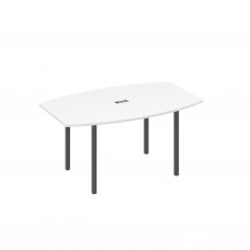 Стол 160 для переговоров на каркасе DUE белый премиум / металлокаркас антрацит А4 А2 111 БП