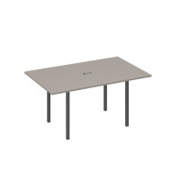 Стол для переговоров 160 прямой на каркасе DUE мокко премиум / металлокаркас антрацит А4 А2 121 МП