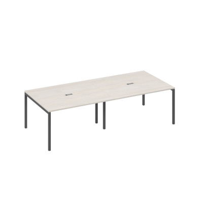 Стол 280 металлокаркас DUE для переговоров дуб / металлокаркас антрацит А4 А2 132-2 ДШ