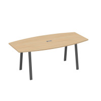 Стол для переговоров 200 на каркасе TRE натуральный дуб / металлокаркас антрацит А4 А3 113 НД
