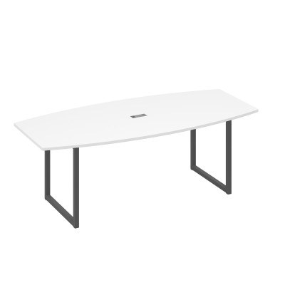 Переговорный стол 220 на каркасе QUATTRO белый премиум / металлокаркас антрацит А4 А4 114 БП