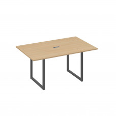 Стол 160 каркас QUATTRO для переговоров натуральный дуб / металлокаркас антрацит А4 А4 121 НД