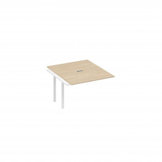 Секция переговорного стола с опорами UNO дуб скандинавский / металлокаркас белый А4 Б1 134-1 ДК