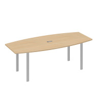 Стол 220 для переговоров фигурный на металлокаркасе UNO натуральный дуб / металлокаркас серый А4 С1 114 НД