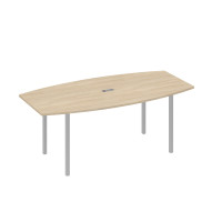 Стол для переговоров 200 на каркасе DUE дуб скандинавский / металлокаркас серый А4 С2 113 ДК