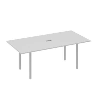 Стол 200 переговорный с металлокаркасом DUE серый / металлокаркас серый А4 С2 123 СЕ