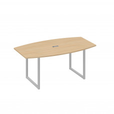 Стол для переговоров 180 на каркасе QUATTRO натуральный дуб / металлокаркас серый А4 С4 112 НД