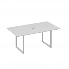 Стол 180 с опорами QUATTRO переговорный серый / металлокаркас серый А4 С4 122 СЕ