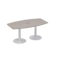 Стол 180x100 фигурный на опорах-колоннах переговорный мокко премиум А4 ХР 112 МП