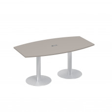 Стол 180x100 фигурный на опорах-колоннах переговорный мокко премиум А4 ХР 112 МП