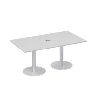 Стол 180 в переговорную на опорах-колоннах серый А4 ХР 122 СЕ