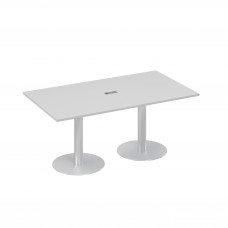 Стол 180 в переговорную на опорах-колоннах серый А4 ХР 122 СЕ