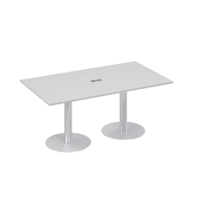 Стол 180 в переговорную на опорах-колоннах серый А4 ХР 122 СЕ