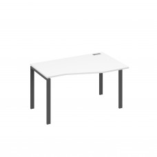 Стол на металлокаркасе UNO эргономичный правый "Техно" белый премиум / металлокаркас антрацит А4 А1 064 БП