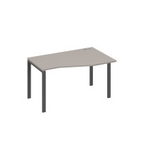 Стол на металлокаркасе UNO эргономичный правый "Техно" мокко премиум / металлокаркас антрацит А4 А1 064 МП