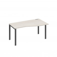 Стол правый "Техно" на металлокаркасе UNO эргономичный дуб / металлокаркас антрацит А4 А1 066 ДШ