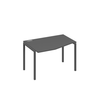 Стол "Техно" левый на металлокаркасе DUE эргономичный антрацит премиум / металлокаркас антрацит А4 А2 061 АР