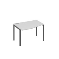 Стол "Техно" левый на металлокаркасе DUE эргономичный серый / металлокаркас антрацит А4 А2 061 СЕ