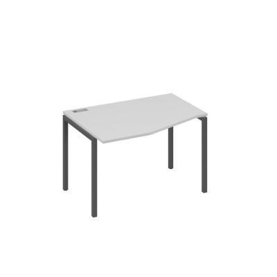 Стол "Техно" левый на металлокаркасе DUE эргономичный серый / металлокаркас антрацит А4 А2 061 СЕ